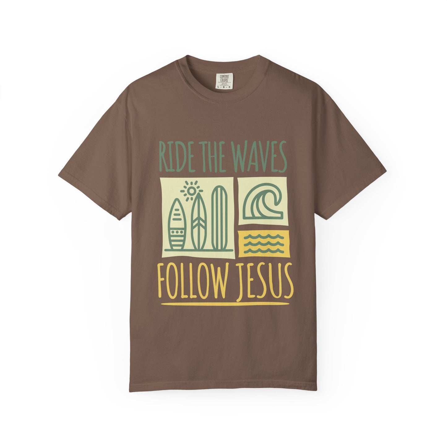 Ride the Waves Follow Jesus Shirt