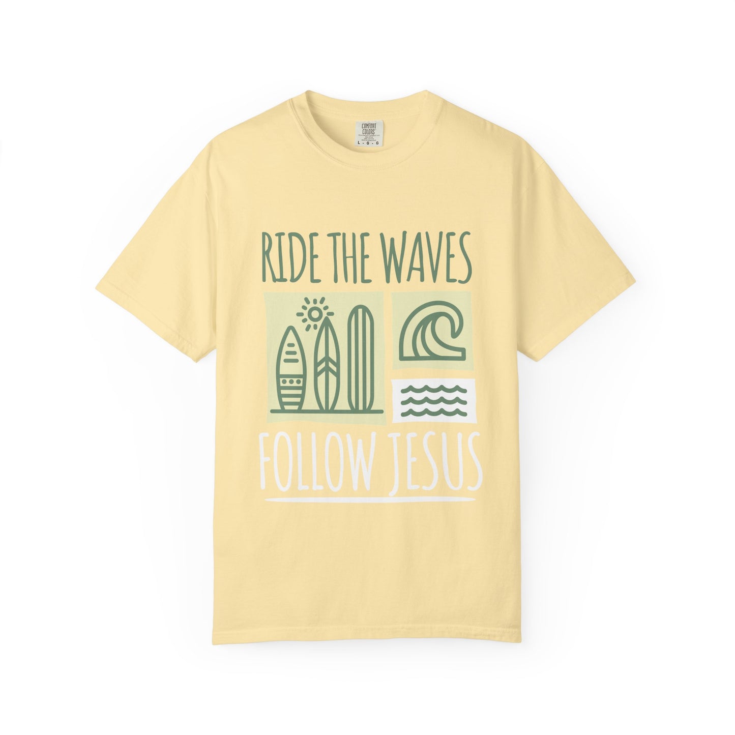 Ride the Waves Follow Jesus Shirt