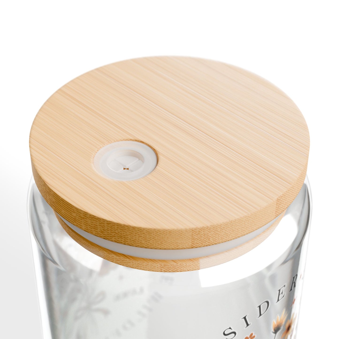 Consider the Wildflowers Cup | Luke 12:27 Scripture Glass Sipper Cup, 16oz Tumbler with Bamboo Lid and Straw, Christian Iced Coffee Cup