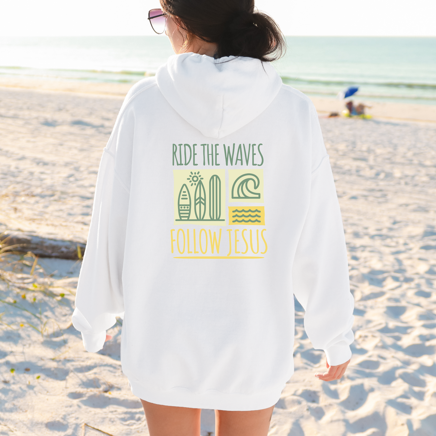 Ride the Waves Follow Jesus Hoodie