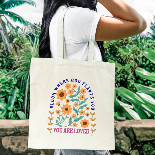 Bloom Where God Grows You Tote Bag