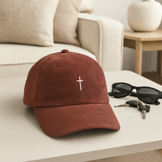 Corduroy Minimalist Cross Hat