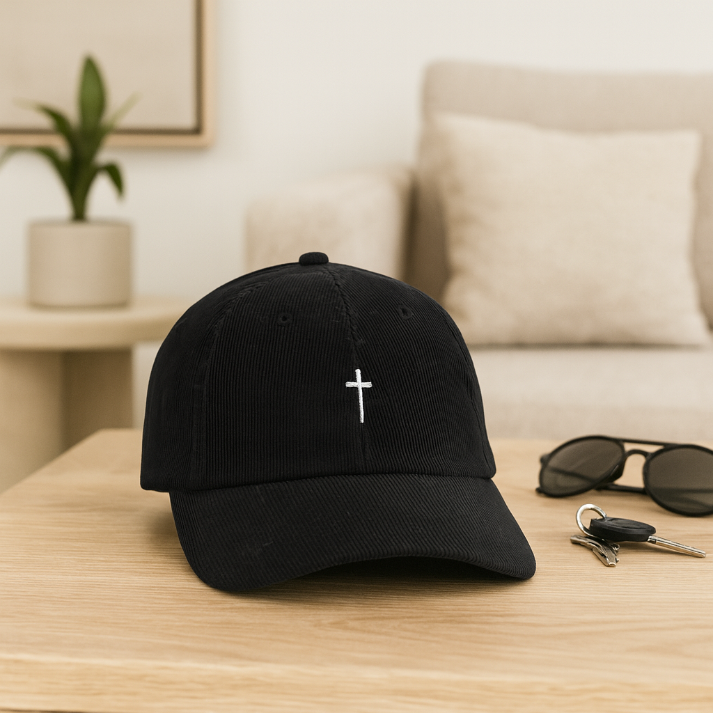 Corduroy Minimalist Cross Hat