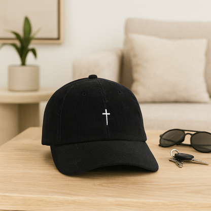 Corduroy Minimalist Cross Hat