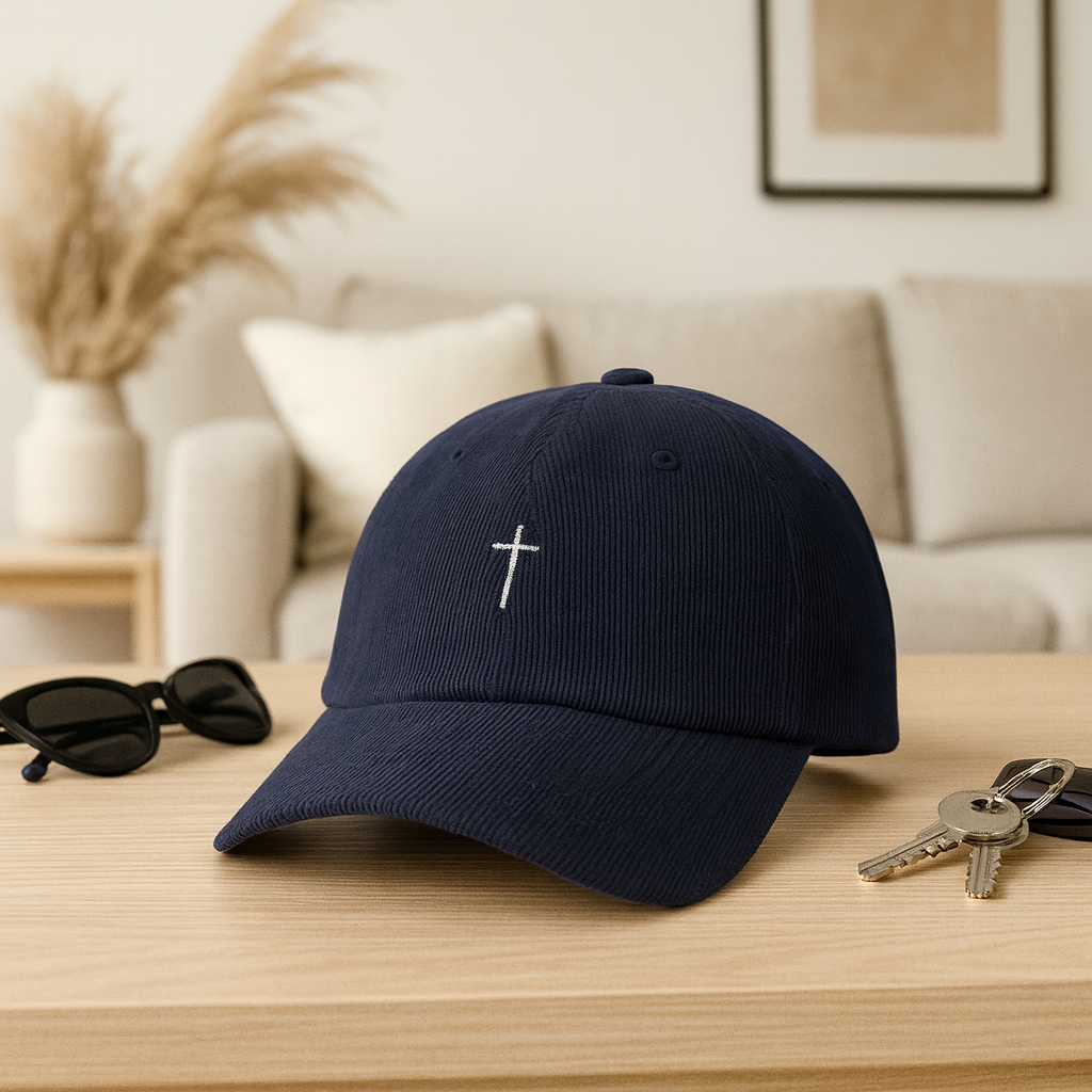 Corduroy Minimalist Cross Hat