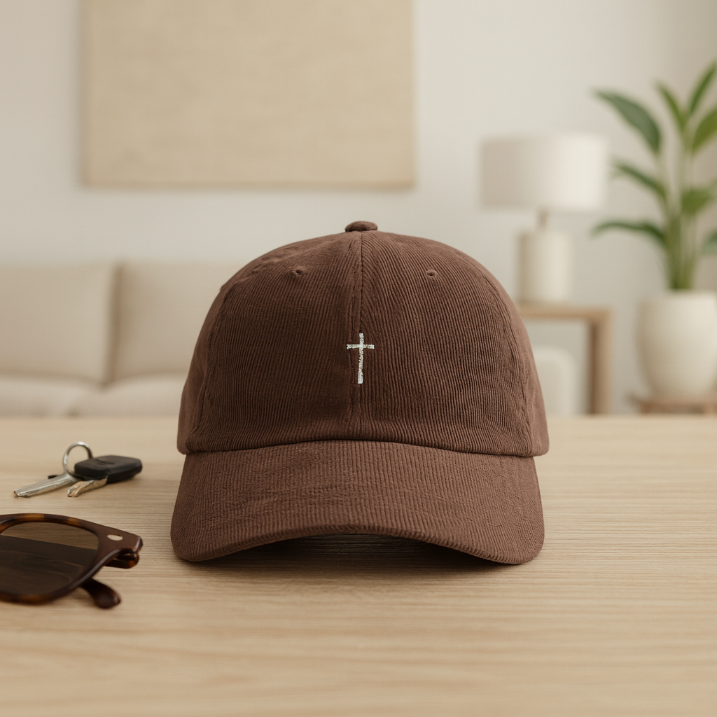 Corduroy Minimalist Cross Hat