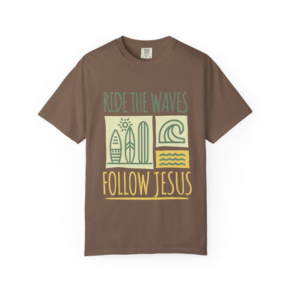 Ride the Waves Follow Jesus Shirt