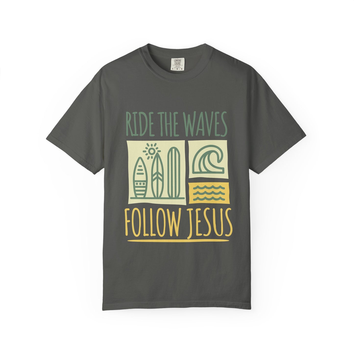 Ride the Waves Follow Jesus Shirt